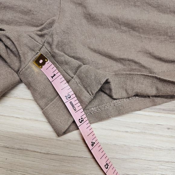 LOVE TREE  Womens Brown Linen Drawstring Shorts Size Large - Picture 3 of 8